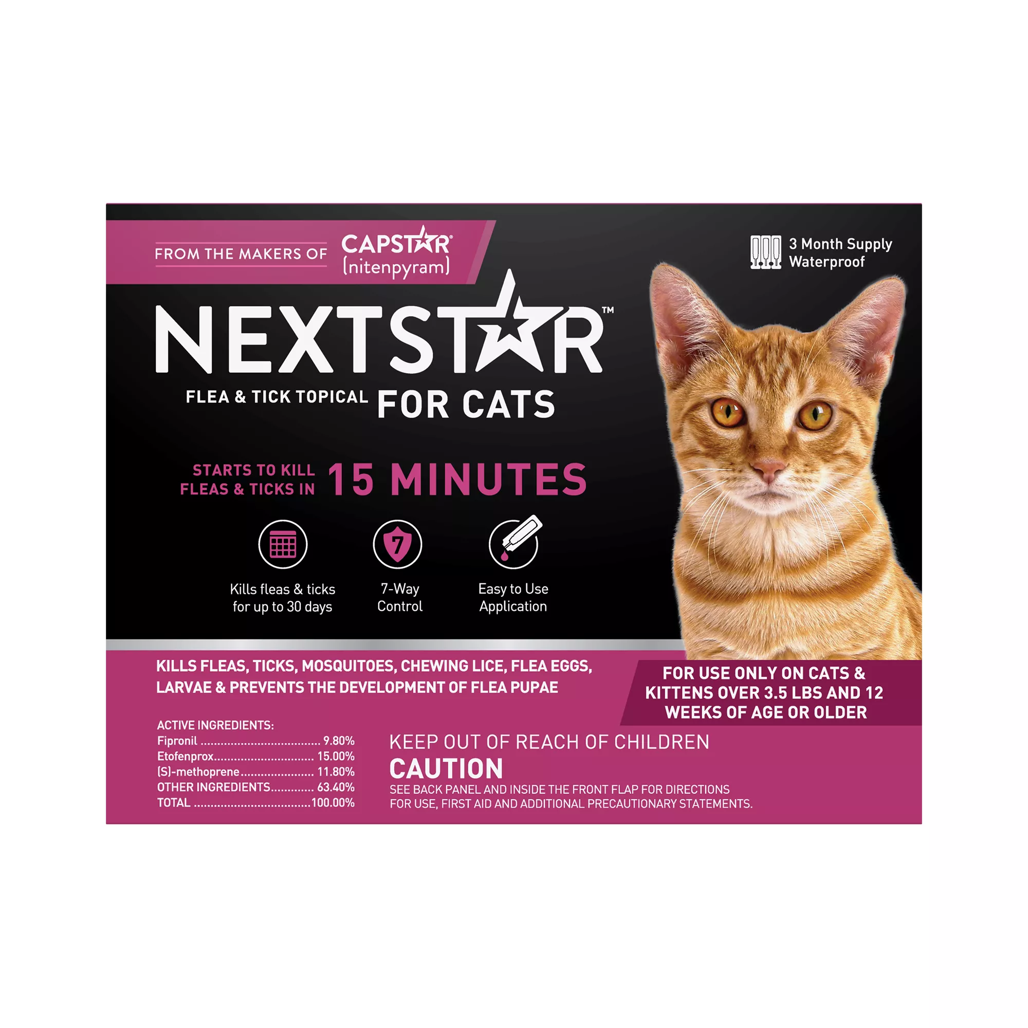 NextStar Fast Acting Cat Flea & Tick Treatment