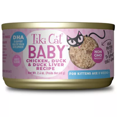 Product Tiki Cat Baby Kitten Wet Cat Food - 2.4oz, Natural