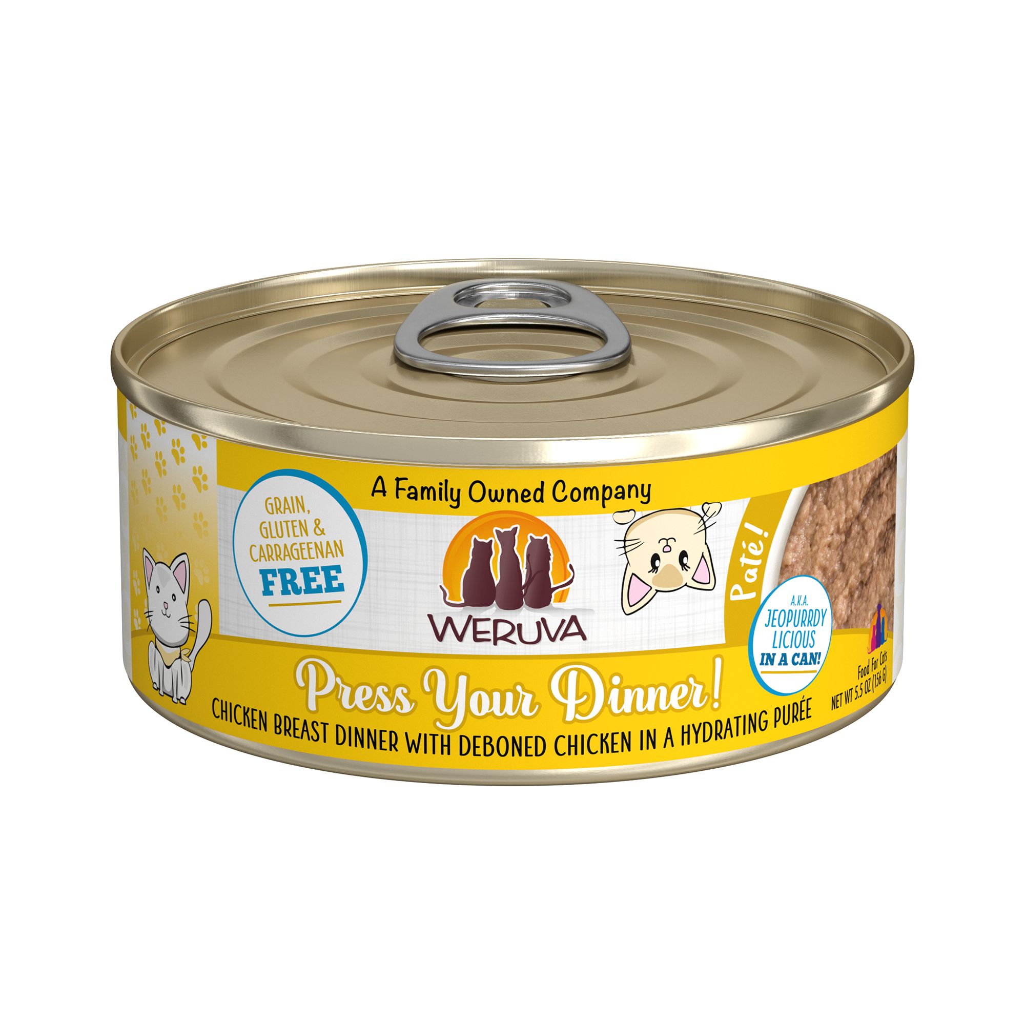 Weruva Pate Wet Cat Food 5.5 oz Pate in a Hydrating Puree