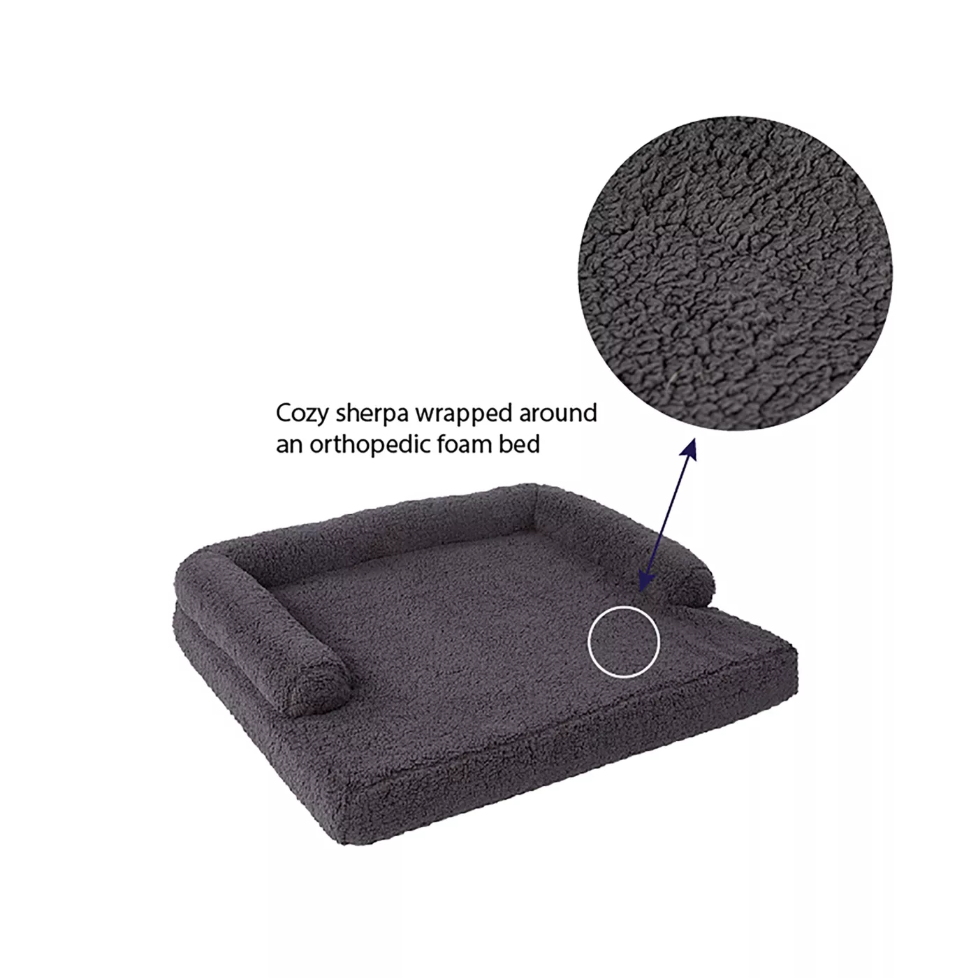 Top Paw Sherpa Couch Dog Bed
