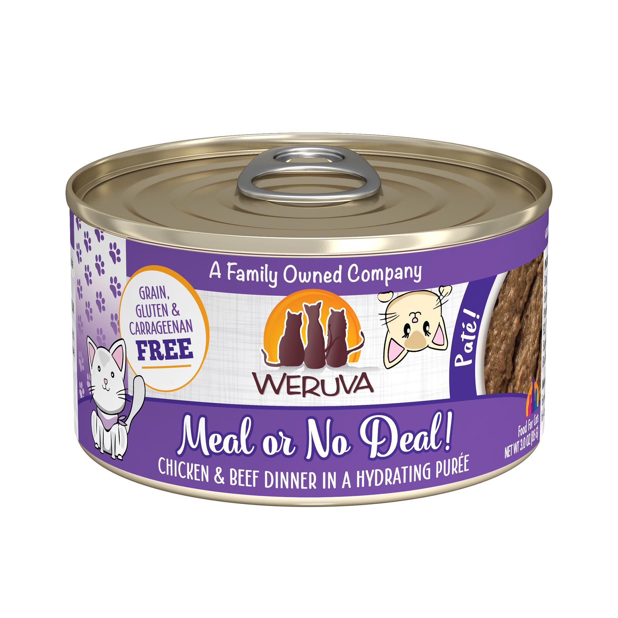 Weruva Pate Wet Cat Food 3 oz Pate in a Hydrating Puree cat