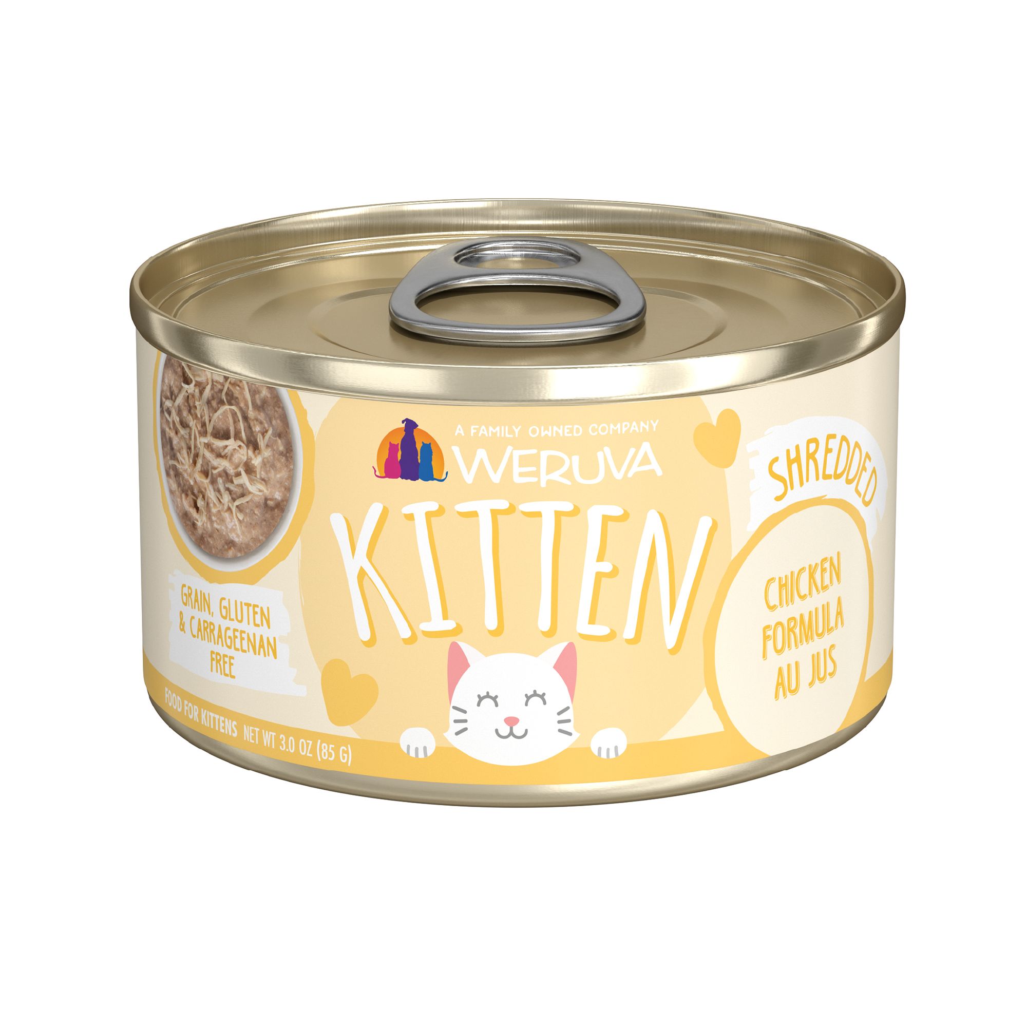 Weruva Kitten Wet Cat Food - 3 oz, Shreds in Au Jus