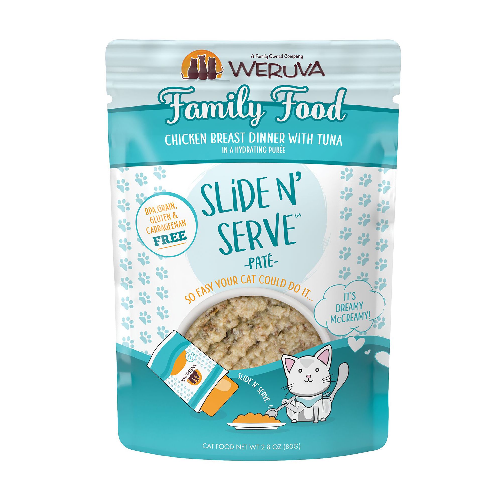 Weruva Slide N' Serve Wet Cat Food - Pate in a Hydrating Puree, 2.8 OZ by Weruva