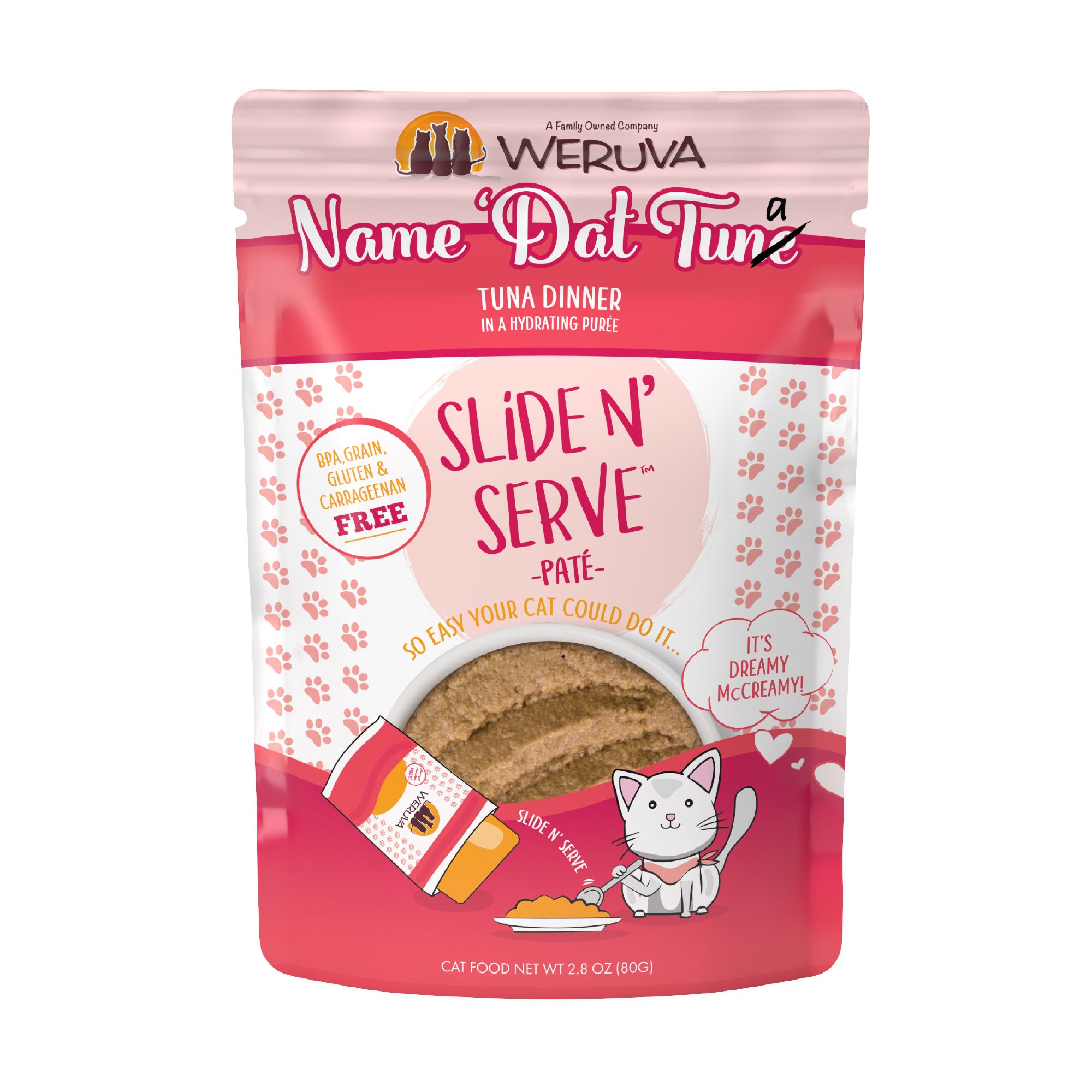 Weruva Slide N Serve Wet Cat Food 2.8 oz Pate in a Hydrating