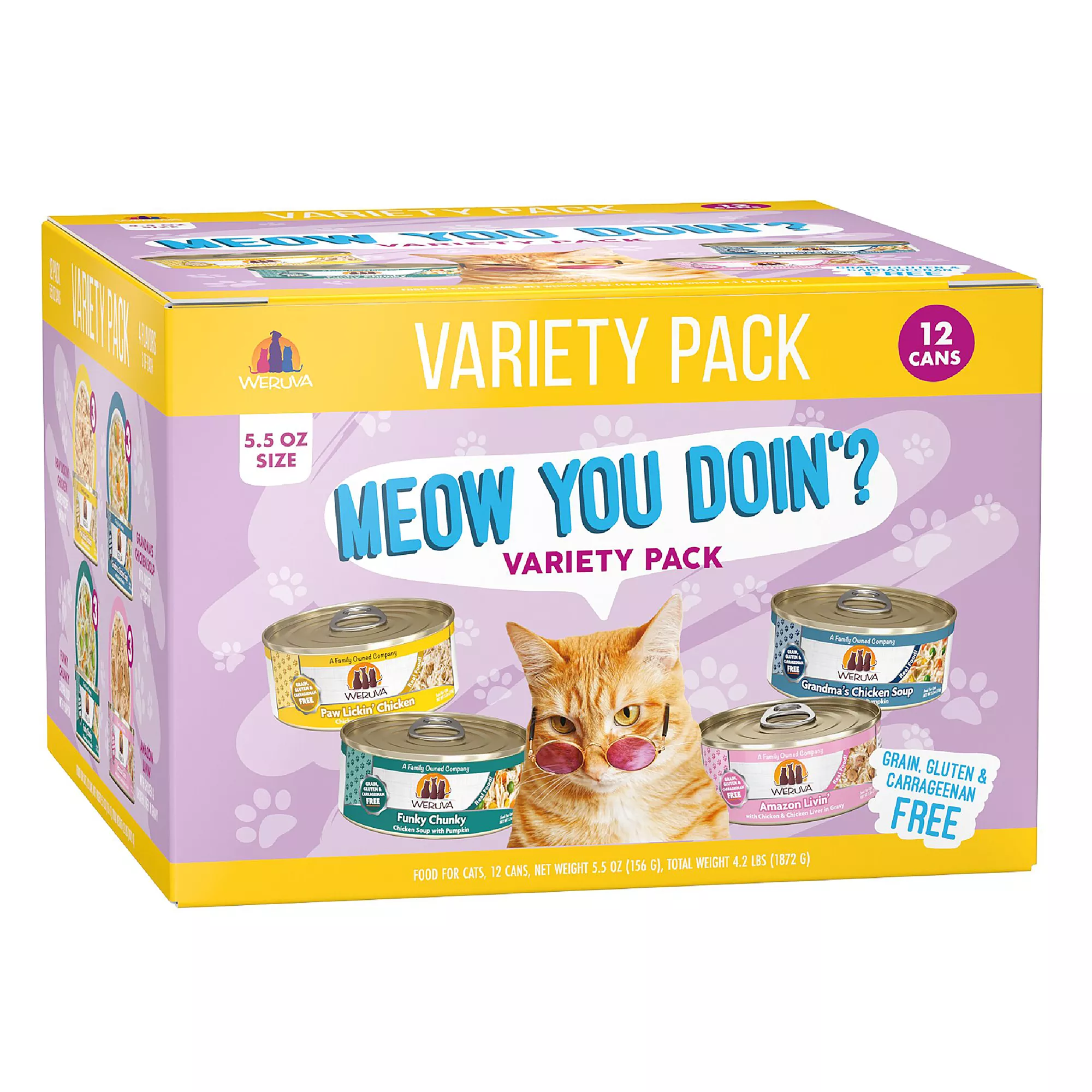 Weruva Classics Meow You Doin'? Wet Cat Food - Variety Pack, 12ct