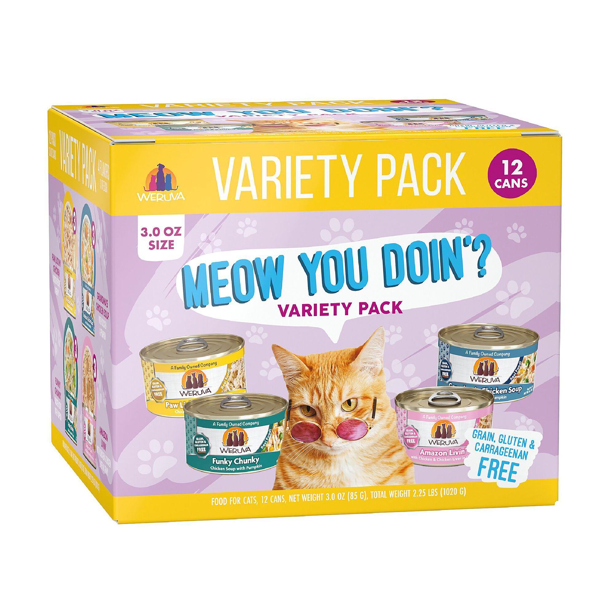 Weruva Classics Meow You Doin Wet Cat Food Variety Pack 12ct