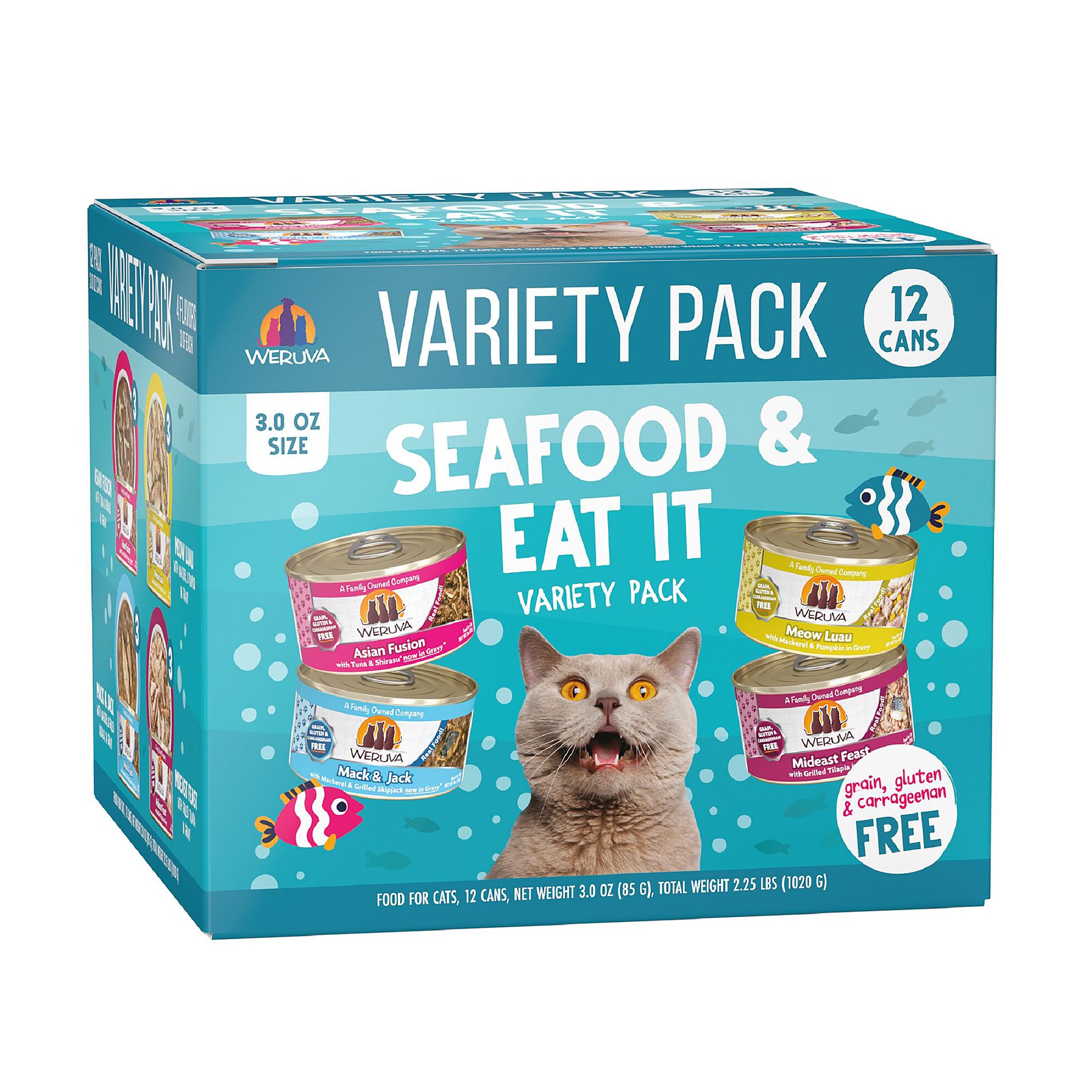 Weruva Classics Seafood Eat It Wet Cat Food Variety Pack 12ct