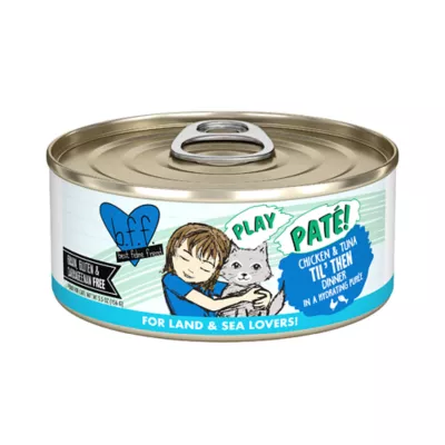 Product B.F.F. PLAY Pate! For Land & Sea Lovers Wet Cat Food - 5.5 oz, Pate in a Hydrating Puree