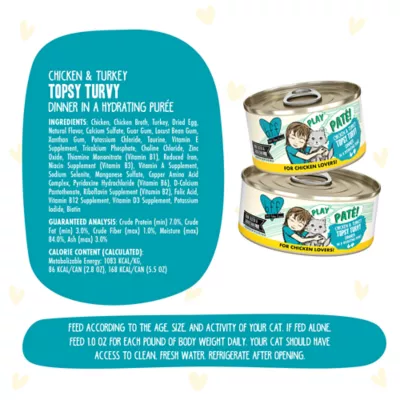 Product Weruva B.F.F. PLAY Pate! For Chicken Lovers Wet Cat Food - Pate in a Hydrating Puree, 2.8 OZ