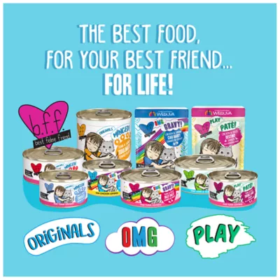 Weruva B.F.F. OMG Gravy! For Land & Sea Lovers Wet Cat Food - Minced in Gravy, 2.8 OZ, Can - Image 6