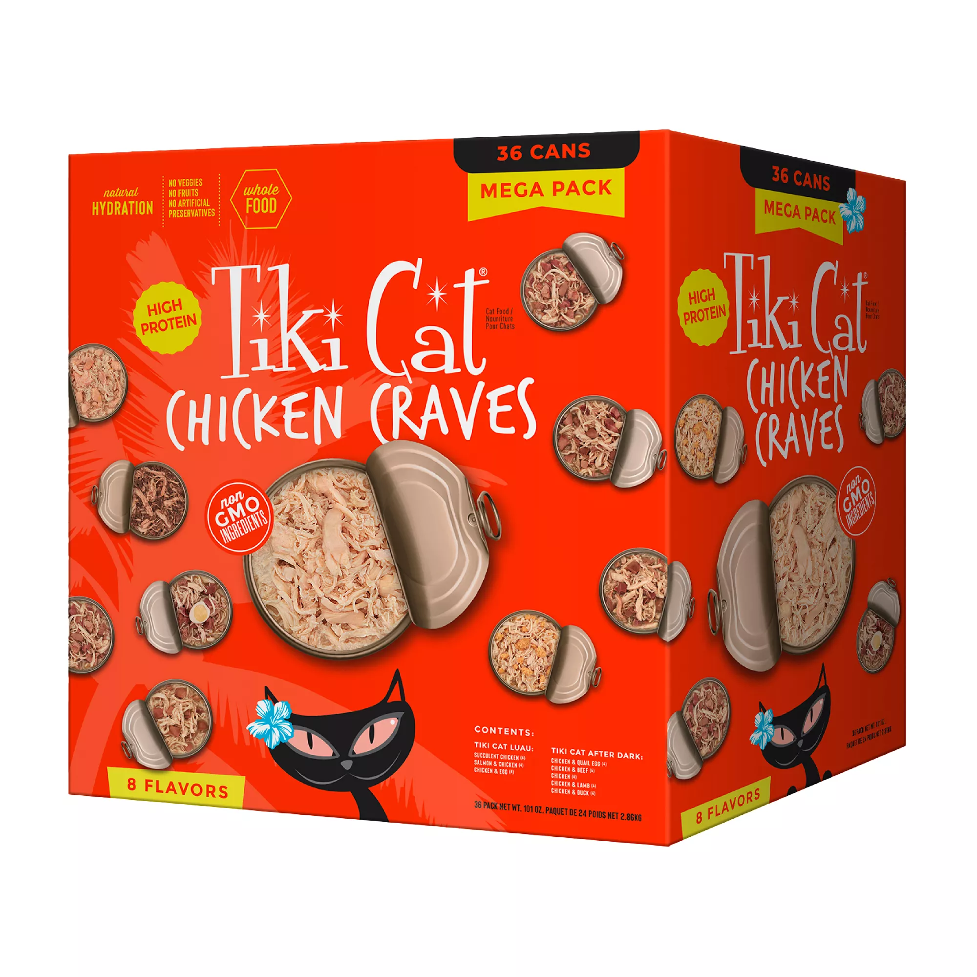 Tiki Cat® Chicken Craves Adult Cat Wet Food - Non-GMO, Variety Pack, 36ct