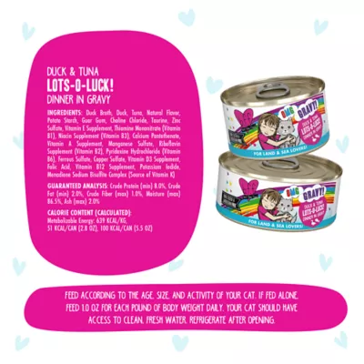 Product B.F.F. OMG Gravy! For Land & Sea Lovers Wet Cat Food - 2.8 oz, Minced in Gravy