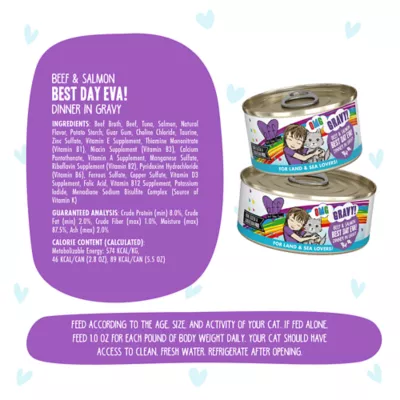 Product Weruva B.F.F. OMG Gravy! For Land & Sea Lovers Wet Cat Food - Minced in Gravy, 2.8 OZ, Can