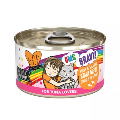 Product B.F.F. OMG Gravy! For Tuna Lovers Wet Cat Food - 2.8 oz, Minced in Gravy