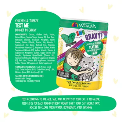 Weruva B.F.F. OMG Gravy! For Chicken Lovers Wet Cat Food - Minced in Gravy, 2.8 OZ Can - Image 4