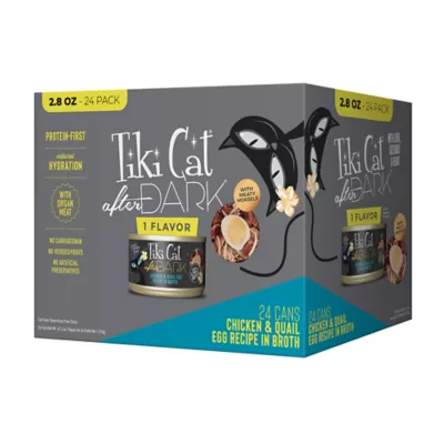 Product Tiki Cat After Dark Adult Cat Food - High Protein, With Organ Meat, Chicken & Quail Egg, 24 Count