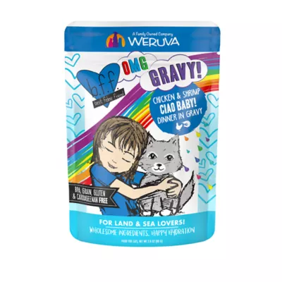 Product B.F.F. OMG Gravy! For Land & Sea Lovers Wet Cat Food - 2.8 oz, Minced in Gravy
