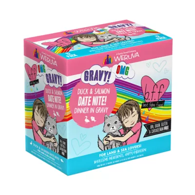 Product Weruva B.F.F. OMG Gravy! For Land & Sea Lovers Wet Cat Food - Minced in Gravy, 2.8 OZ, Pouch