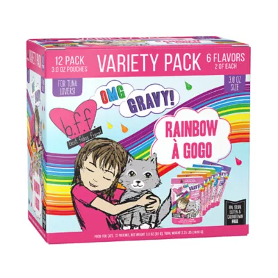 Product B.F.F. OMG Gravy! For Tuna Lovers Rainbow A Gogo Wet Cat Food - Variety Pack, 12ct