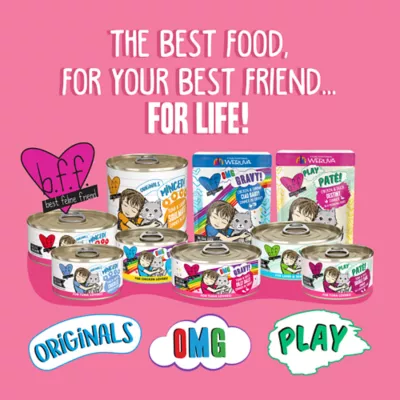 Product B.F.F. OMG Gravy! For Tuna Lovers Rainbow A Gogo Wet Cat Food - Variety Pack, 12ct