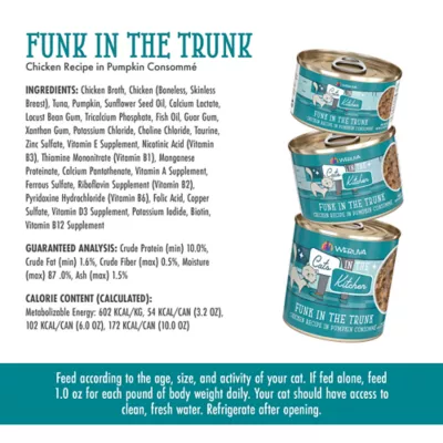 Product Weruva Cats in the Kitchen Originals Wet Cat Food - Shreds in Pumpkin Consomme, 3.2 OZ