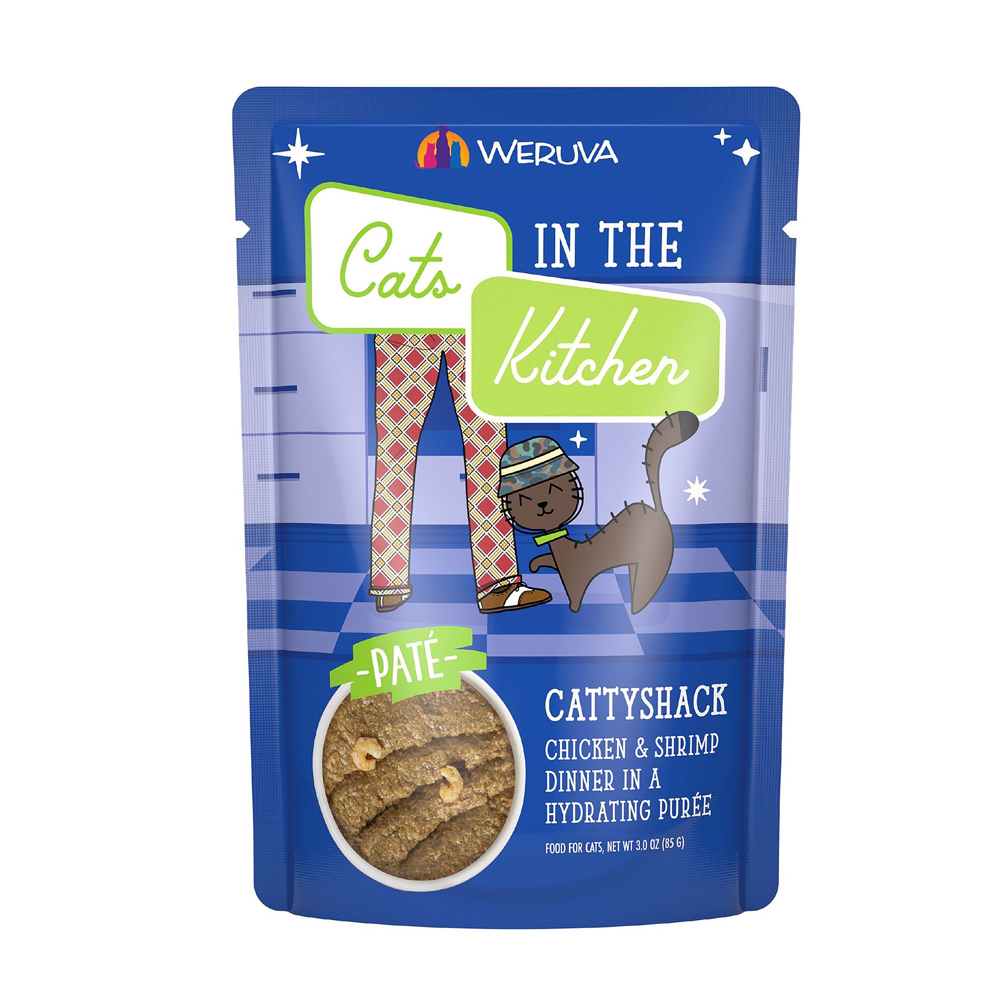 Cats in the Kitchen Slide N' Serve Wet Cat Food 3 oz, Pate in a