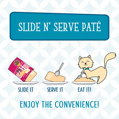 Product Cats in the Kitchen Slide N' Serve Wet Cat Food - 3 oz, Pate in a Hydrating Puree