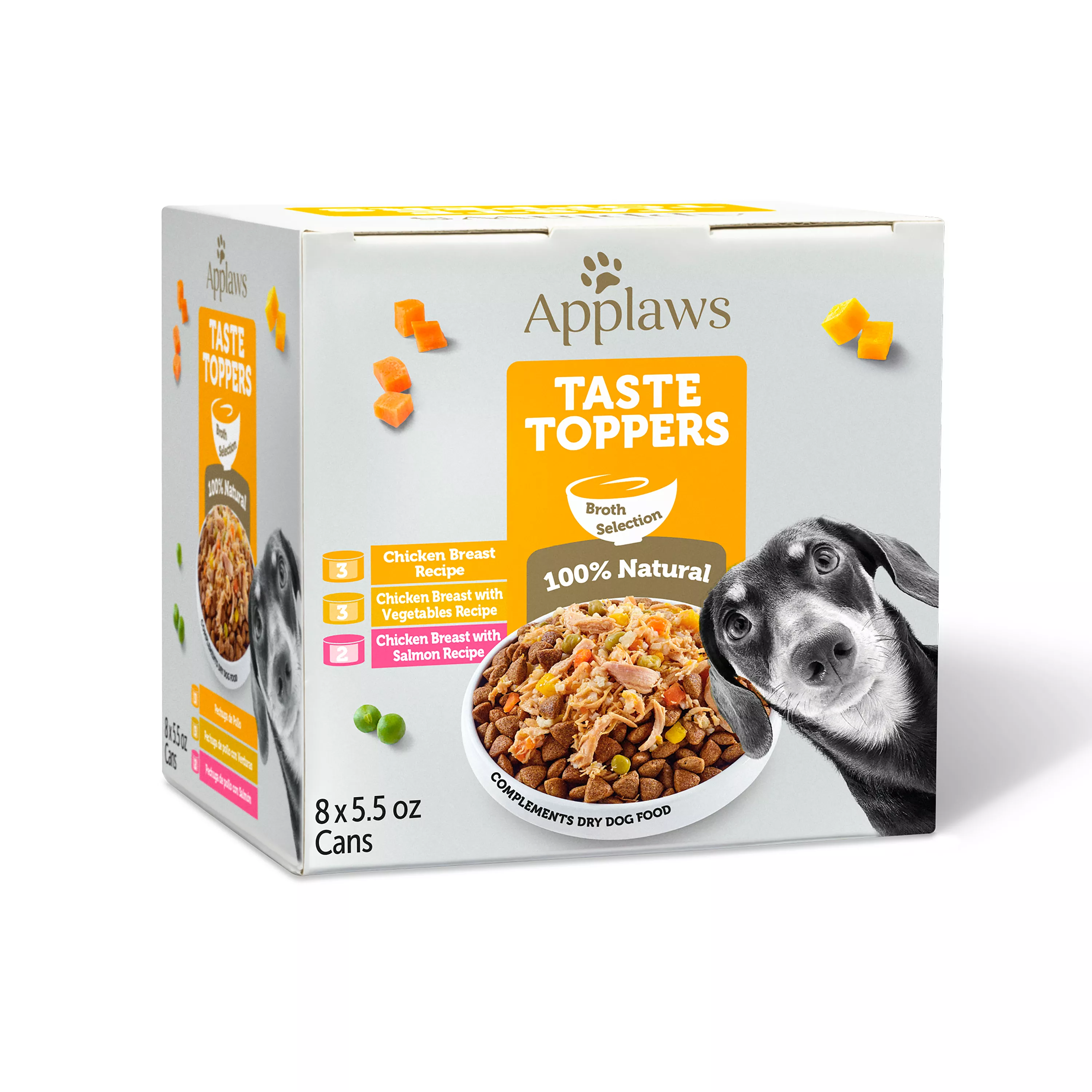 Applaws Taste Toppers All Life Stage Dog Food Topper - In Broth, 5.5 Oz., 8 Count,Variety Pack