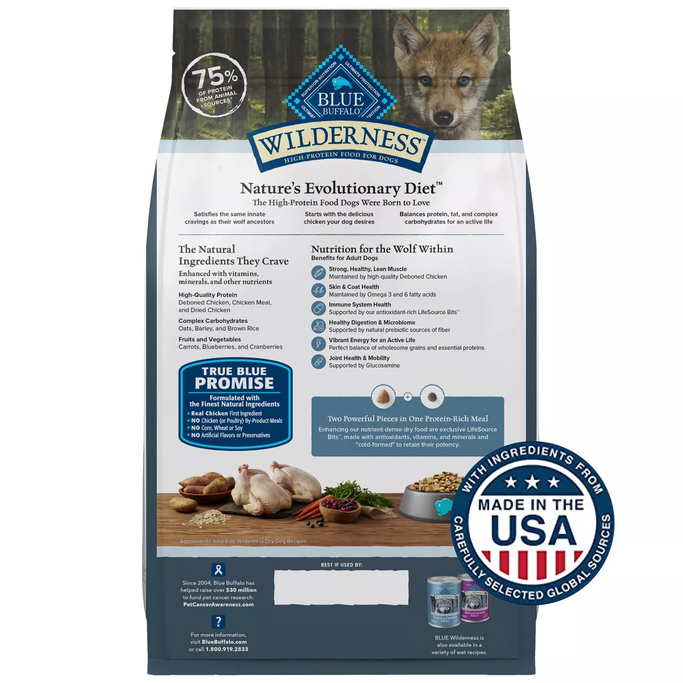 Blue Buffalo Wilderness Nature s Evolutionary Diet Puppy Dry Dog Food Chicken