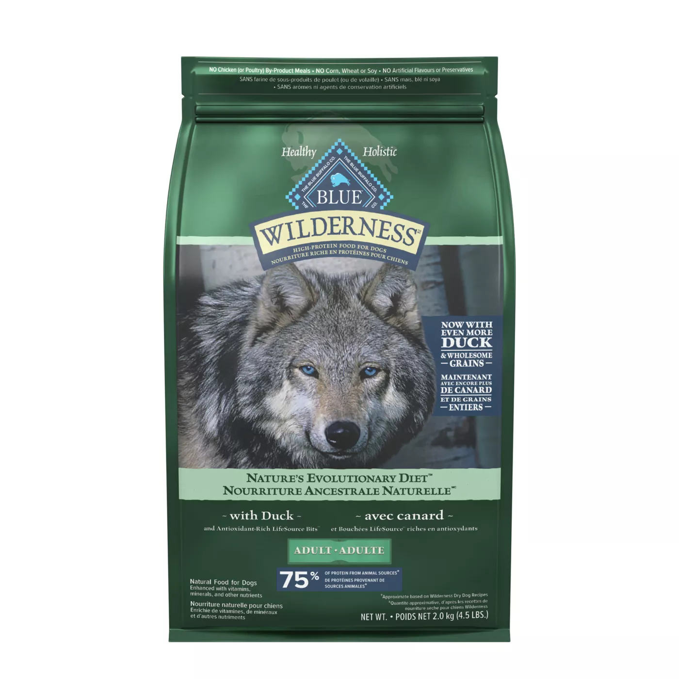 Blue Buffalo Wilderness Adult Dry Dog Food Natural High Protein Wholesome Grains Duck