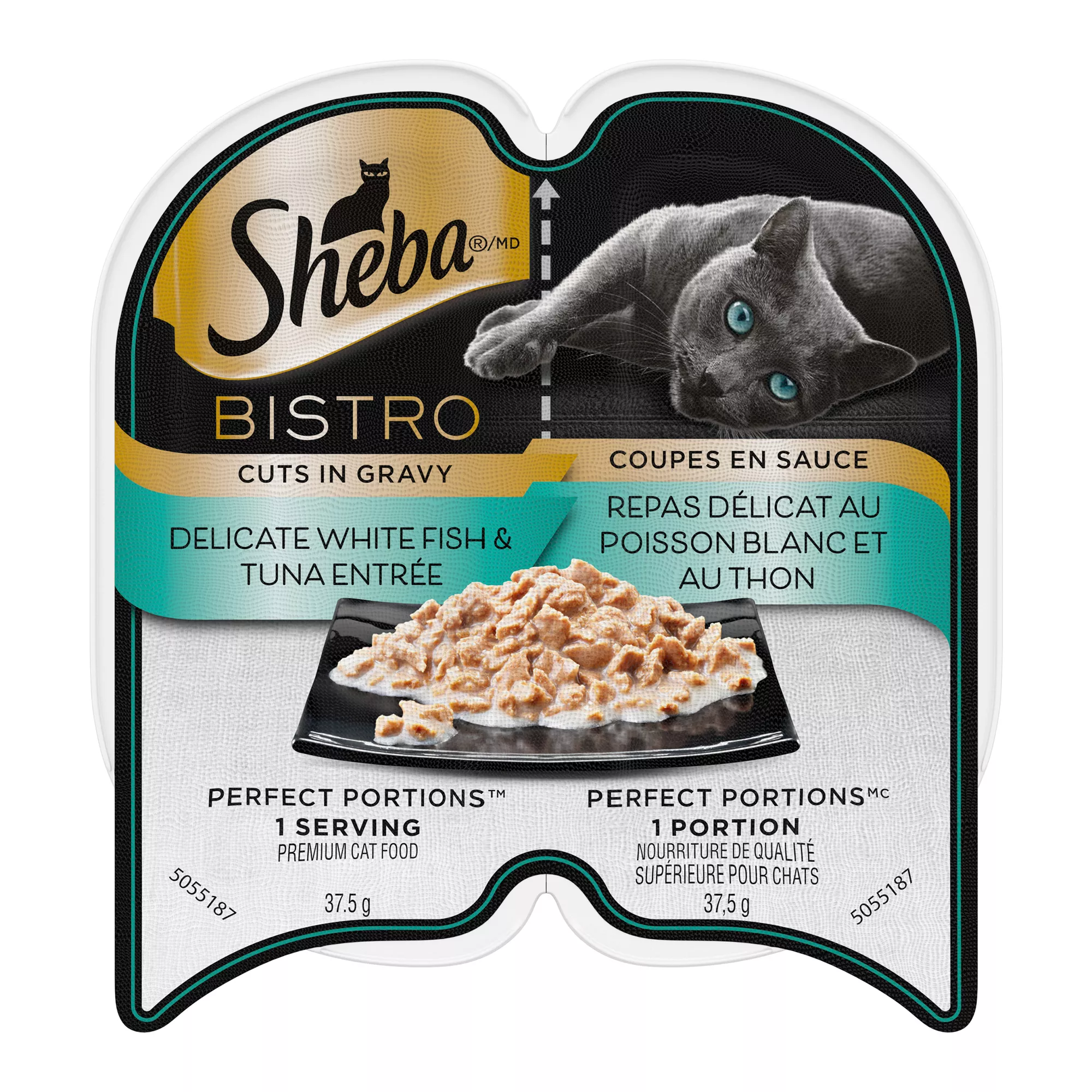 SHEBA Bistro Perfect Portions Adult Wet Cat Food - Natural, Grain-Free, White Fish and Tuna