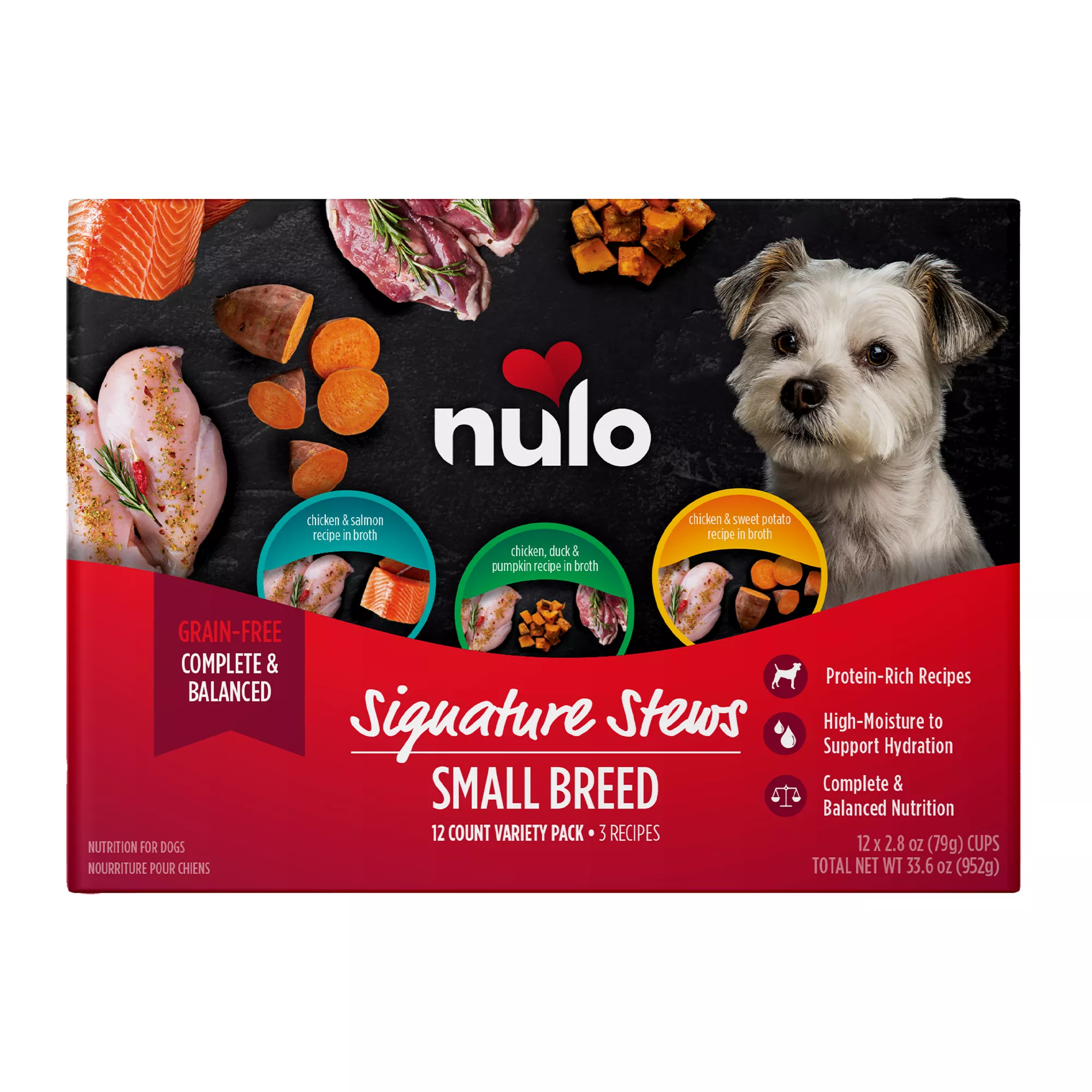 Nulo Signature Stews All Life Stage Wet Dog Food - 2.8 Oz., 12 Count, Variety Pack