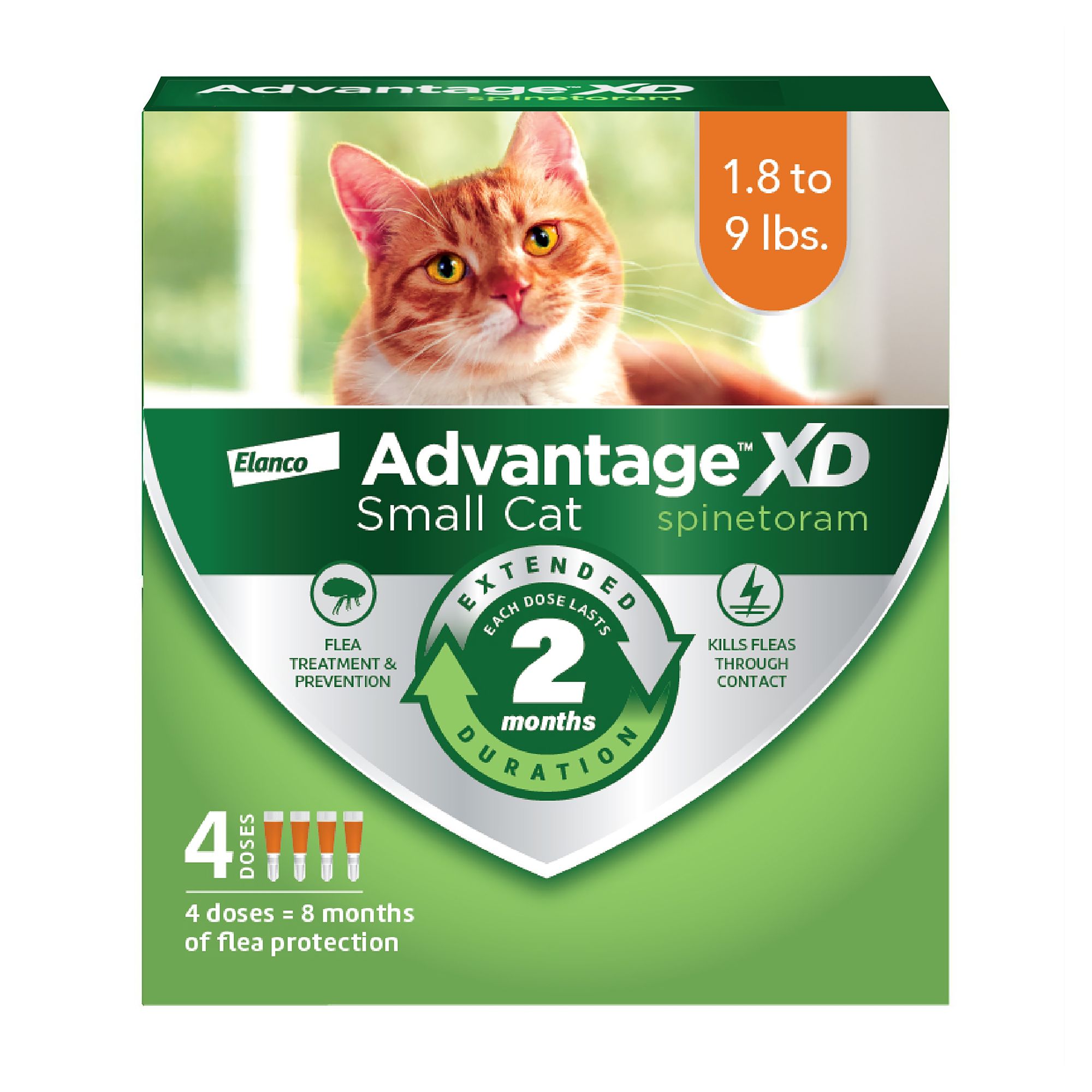 Advantage XD 1.8 9 lbs Small Cat Flea Prevention Treatment