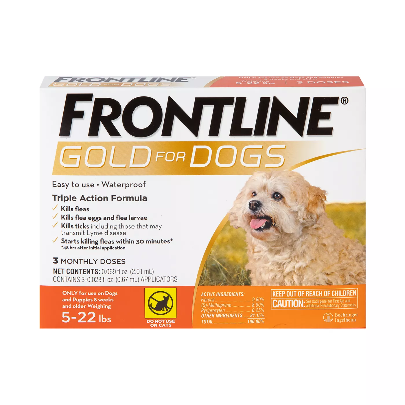 Frontline Gold Flea Tick Treatment for Small Dogs 5 22 lbs