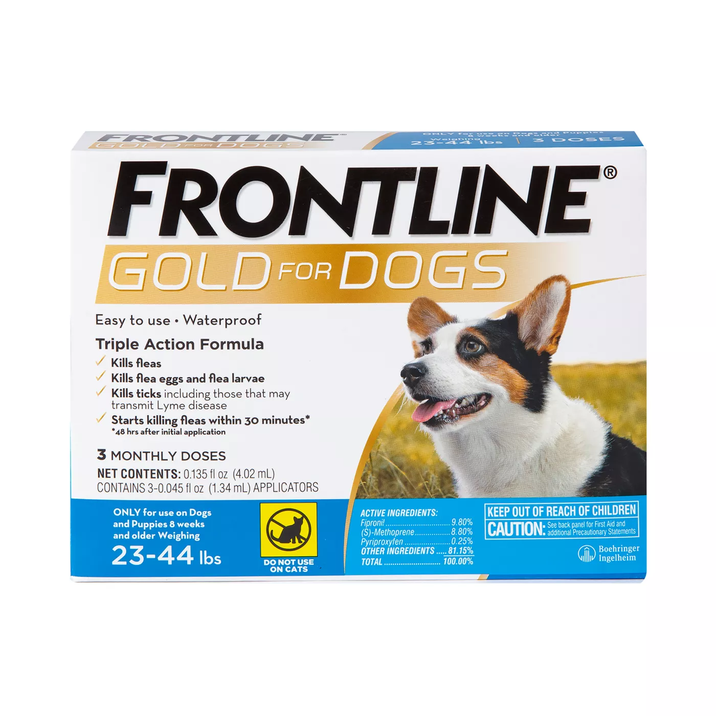 Frontline Gold Flea Tick Treatment for Medium Dogs 23 44 lbs