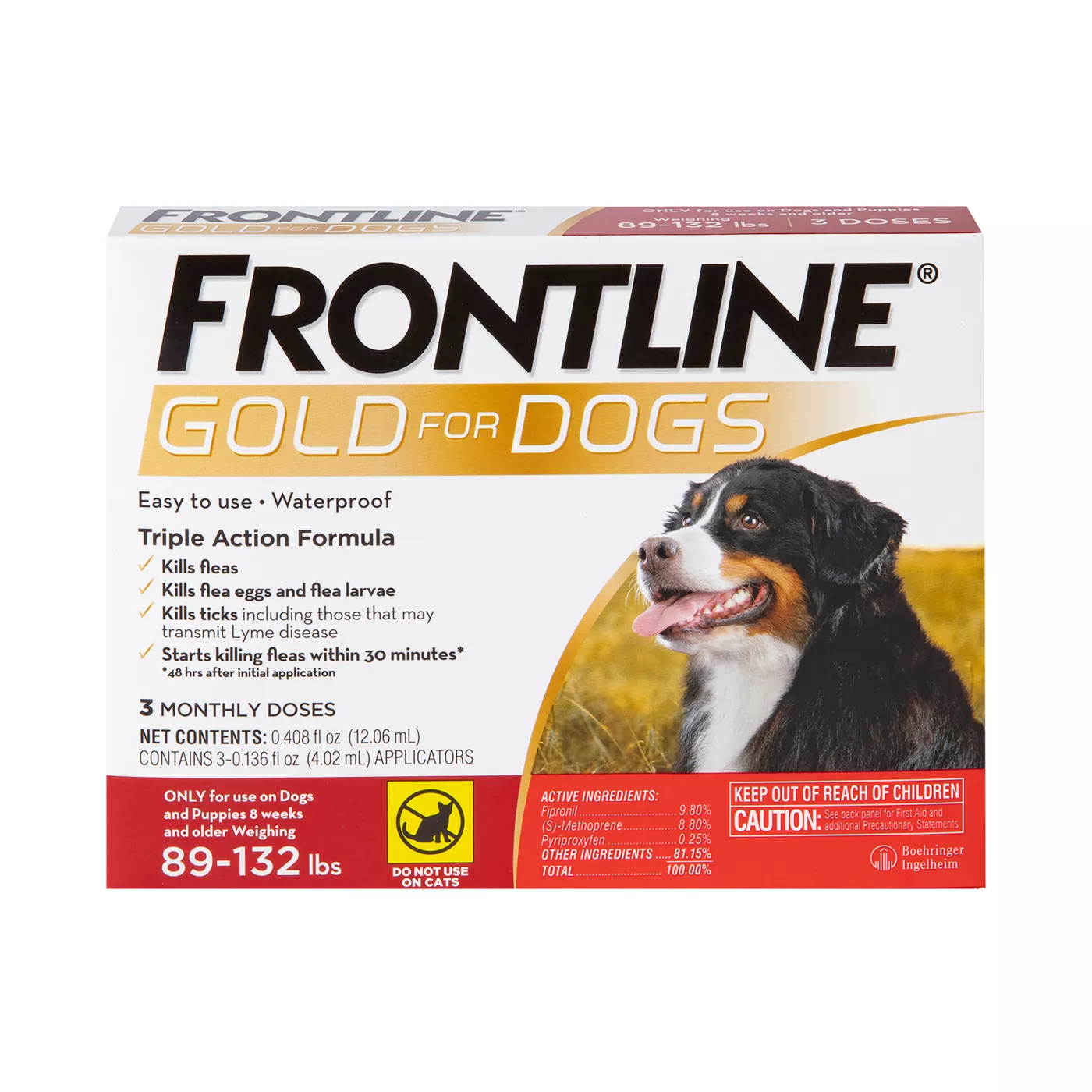 Frontline Gold Flea Tick Treatment for Extra Large Dogs 89 132 lbs