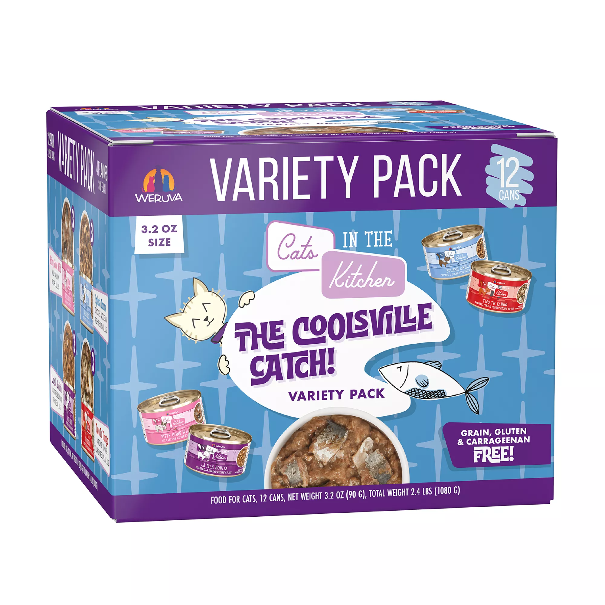 Cats in the Kitchen Originals The Coolsville Catch! Wet Cat Food - Variety Pack, 12ct