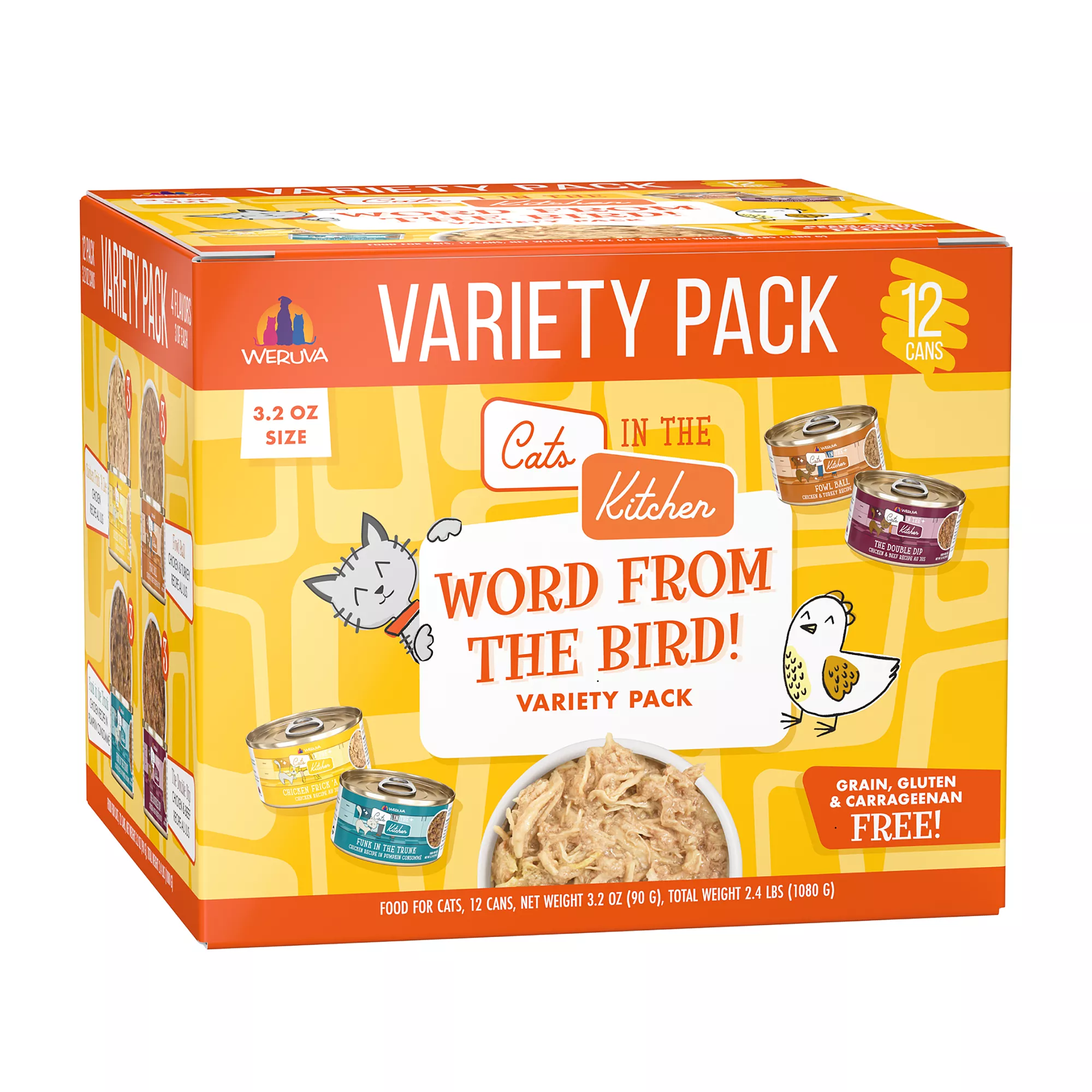 Cats in the Kitchen Originals Word From The Bird! Wet Cat Food - Variety Pack, 12ct