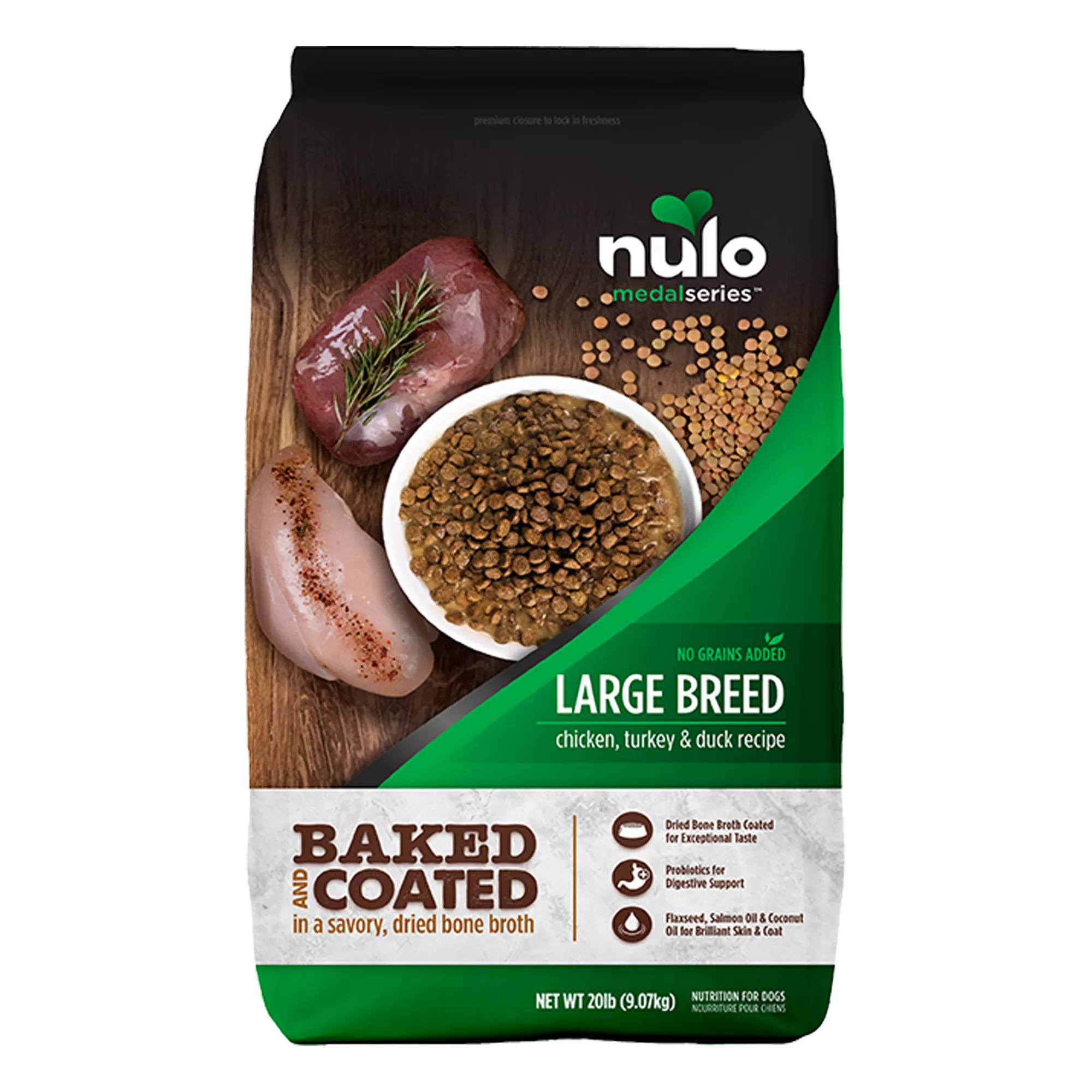 Nulo MedalSeries Baked & Brothy Large Breed Adult Dry Dog Food - Chicken, Turkey, & Duck