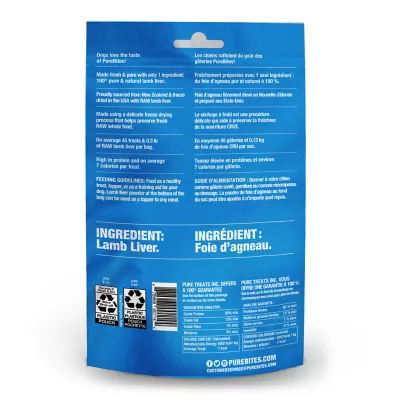 Product PureBites® Freeze Dried Dog Treat - Lamb Liver