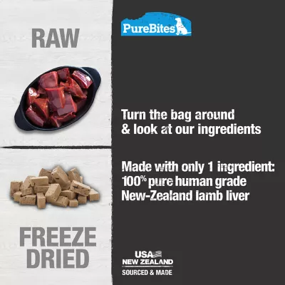 Product PureBites® Freeze Dried Dog Treat - Lamb Liver