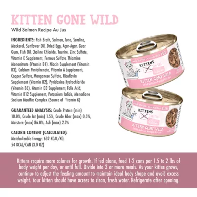 Product Cats in the Kitchen Kittens in the Kitchen Wet Cat Food -3 oz, Flaked in Au Jus