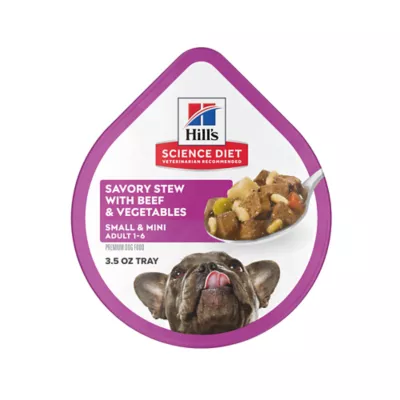 Hill s Science Diet Adult Small Paws Savory Stew with Beef Vegetables Dog Food 3.5 oz