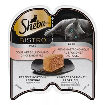 Product SHEBA Bistro Perfect Portions Adult Wet Cat Food Paté - Natural, Grain Free, Salmon & Chicken