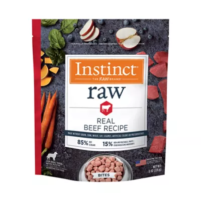 Product Instinct® Raw Bites Adult Frozen Dog Food - Raw, Grain Free, Beef