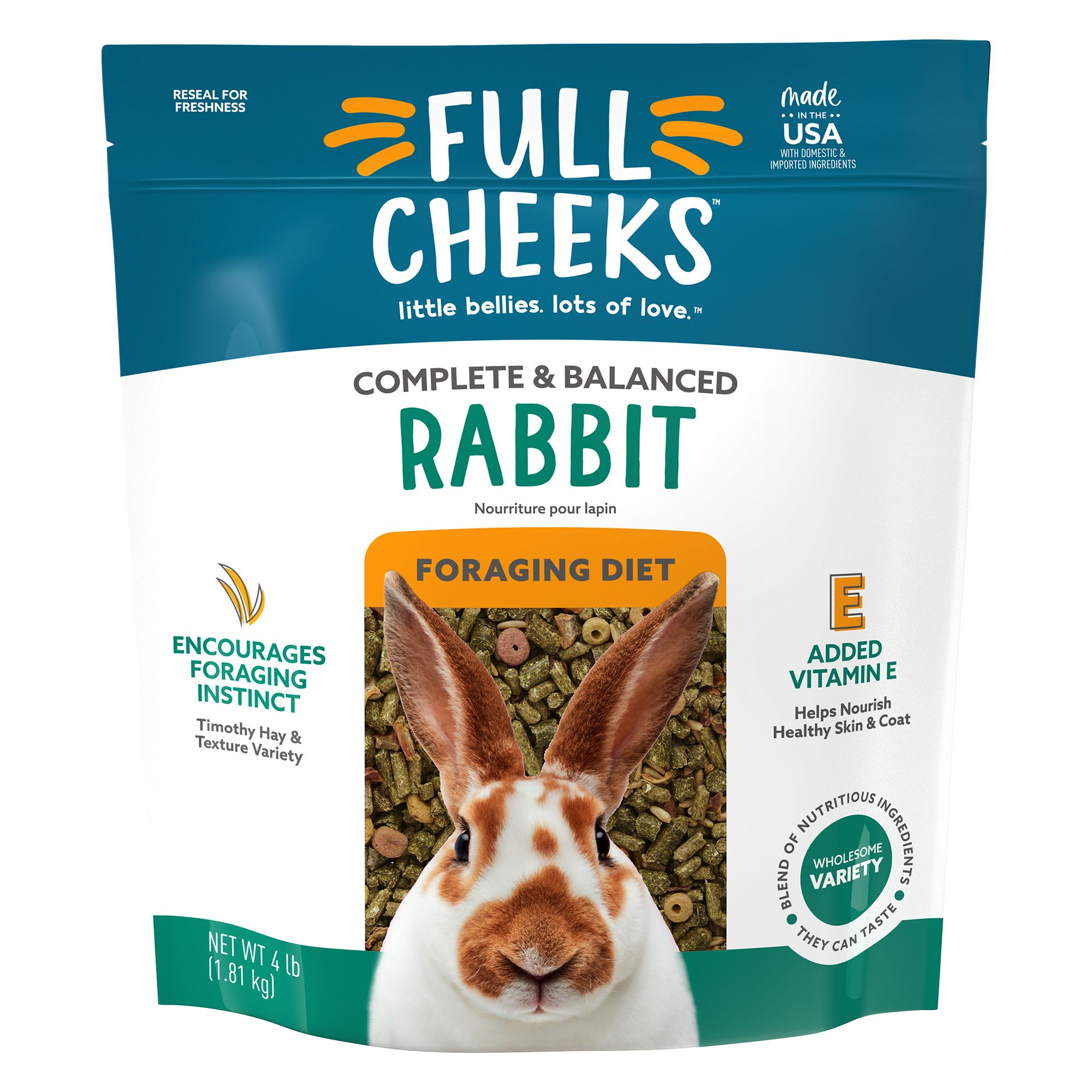 Full Cheeks Rabbit Foraging Diet 4 lbs