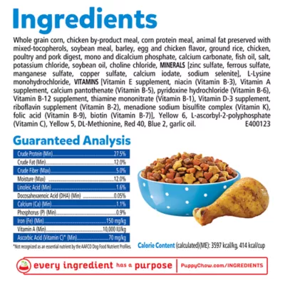 Product Purina Puppy Chow Complete Puppy Dog Dry Food - Chicken, High-Protein, Real Meat