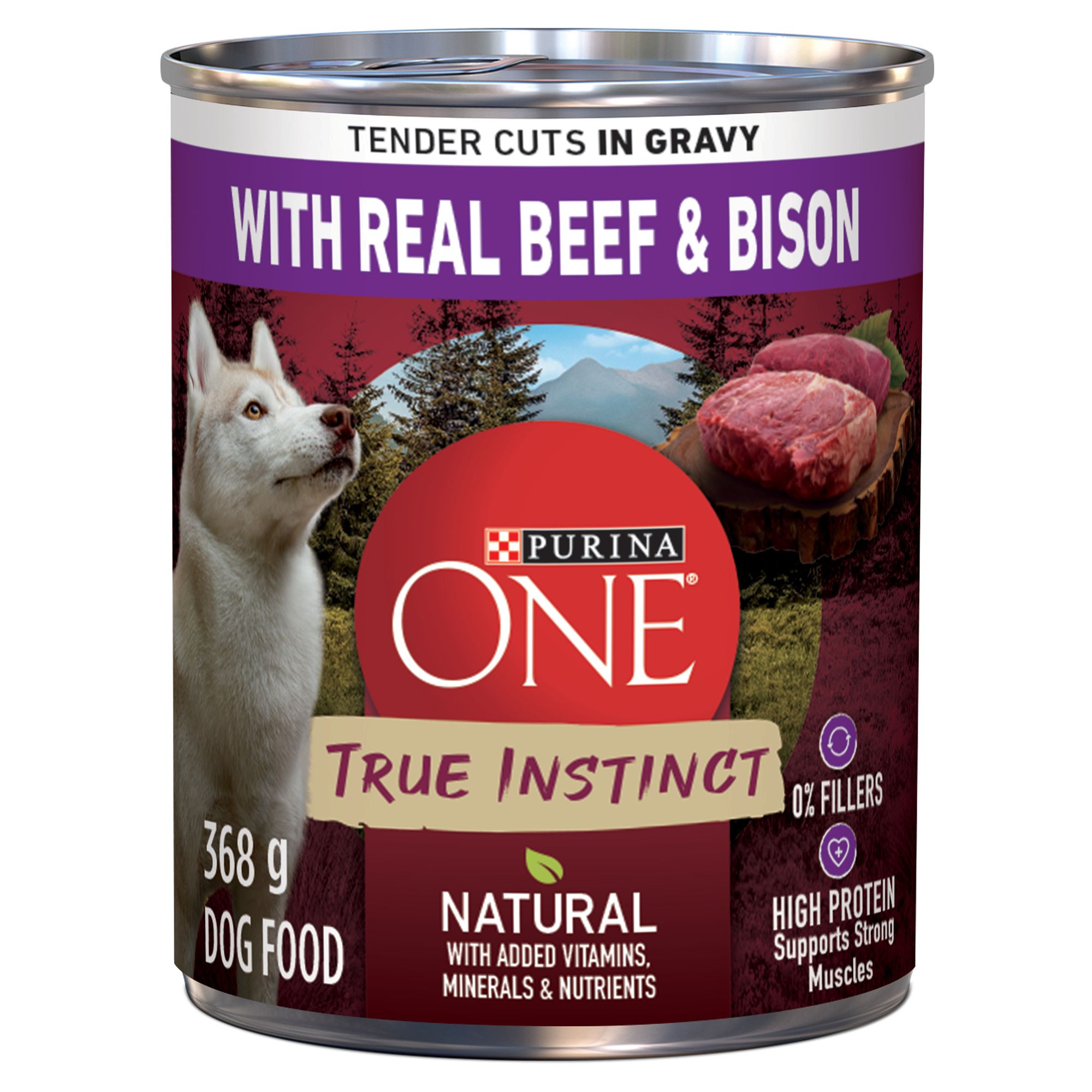 Purina ONE True Instinct Adult Wet Dog Food - Real Beef & Bison | dog ...