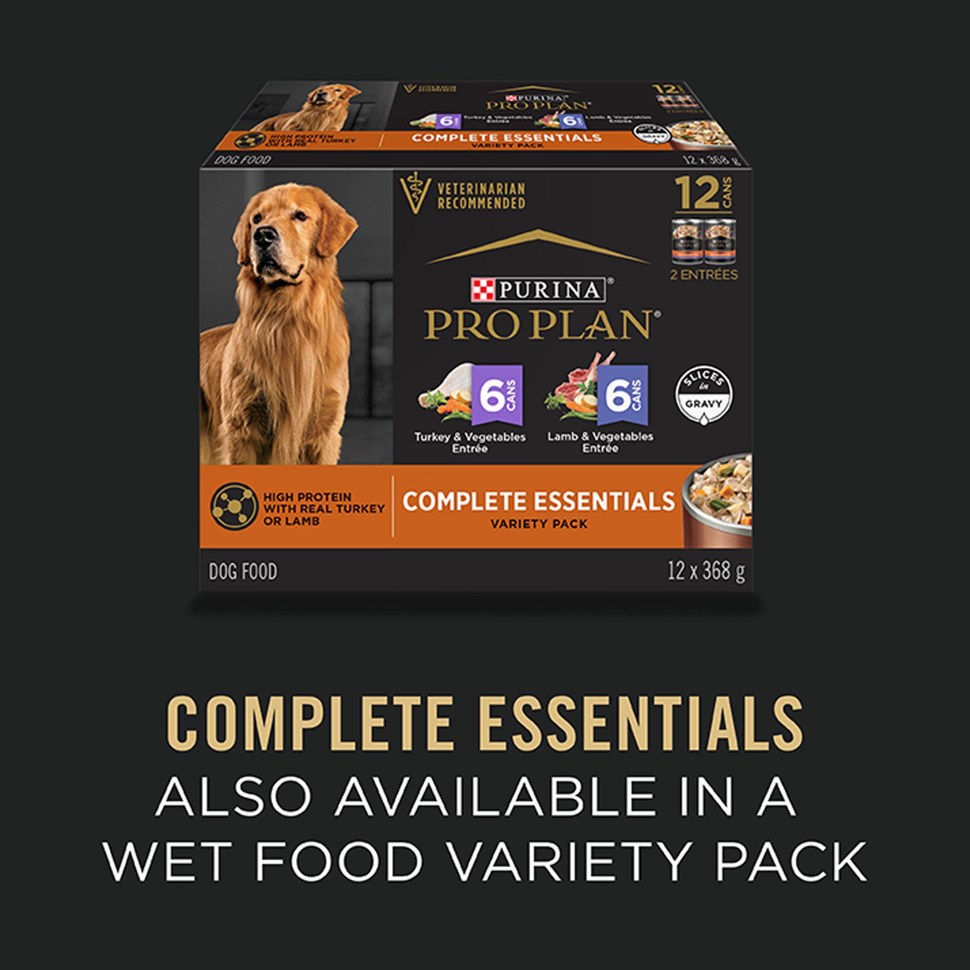 Purina Pro Plan Complete Essentials Wet Dog Food Entrée, Variety