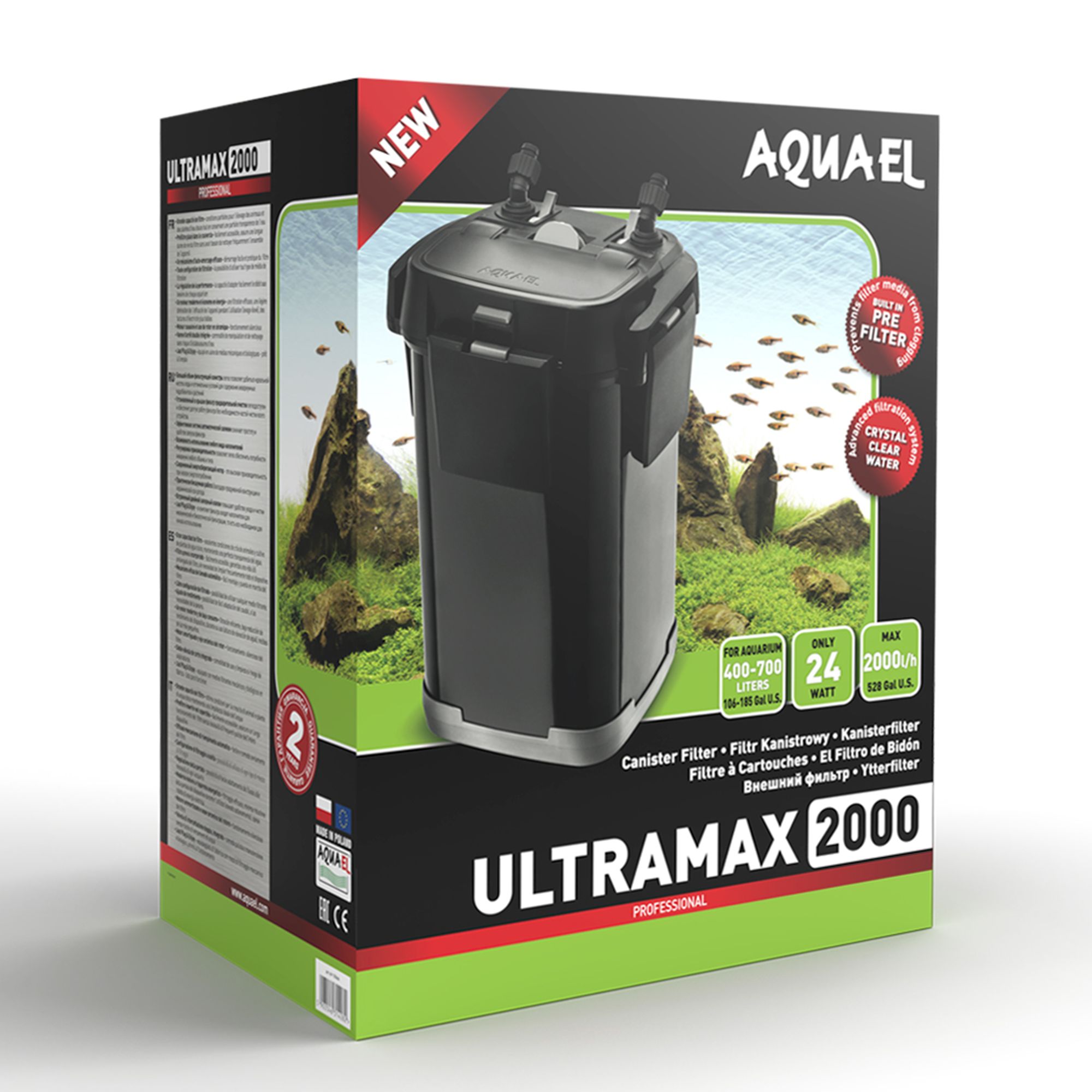 Aquael Ultramax 2000 External Filter for Fish Tank Filtration - thumbnail 6
